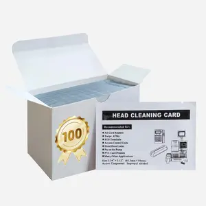 100 pcs Credit Card Reader Cleaning Cards CR80 Dual Side POS Swipe Card Reader Cleaner for MSR90 MSR605X MSR X6 etc.