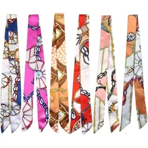 6 pack Bags for Women, skinny scarf for purse handle, Neck Scarves,hair scarf,bag accessories for handbags