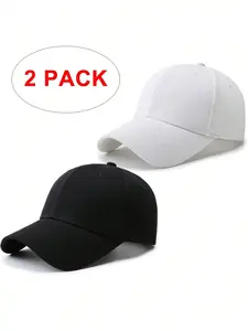 2Pcs-Lightweight Breathable Outdoor Sports Casual Baseball Cap, Protective Upf Protection, Adjustable Elastic Strap, All-Season Comfort, 2 Pack, Lightweight Baseball Caps, Casual Hat, Lightweight And Breathable Outdoor Hat
