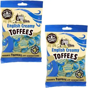 Walkers' Nonsuch English Creamy Toffees | with Whole Milk & Butter | Imported from UK | Traditional British Sweets | Classic English Toffee | 5.29 Oz (Pack of 2)