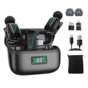 DT-MiniMic Wireless Lavalier Microphone | Ultra-Compact 5g | 30H Battery with Charging Case | 3 Levels AI Noise Cancellation | 32kHz/16-bit | 328ft Range Clip-On Mic for iPhone Android PC