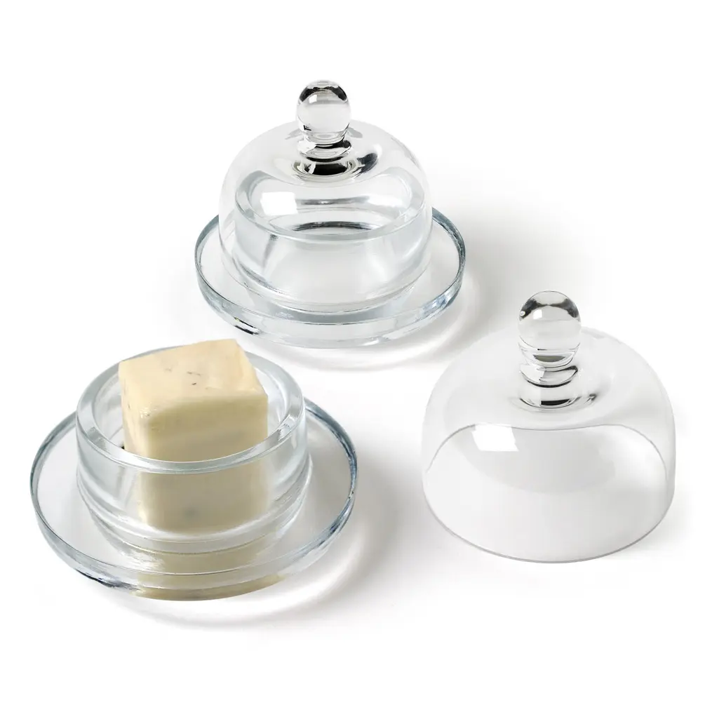 Abbott Collection AB-27-ANTOINE 3 in. Dome Covered Dish, Clear