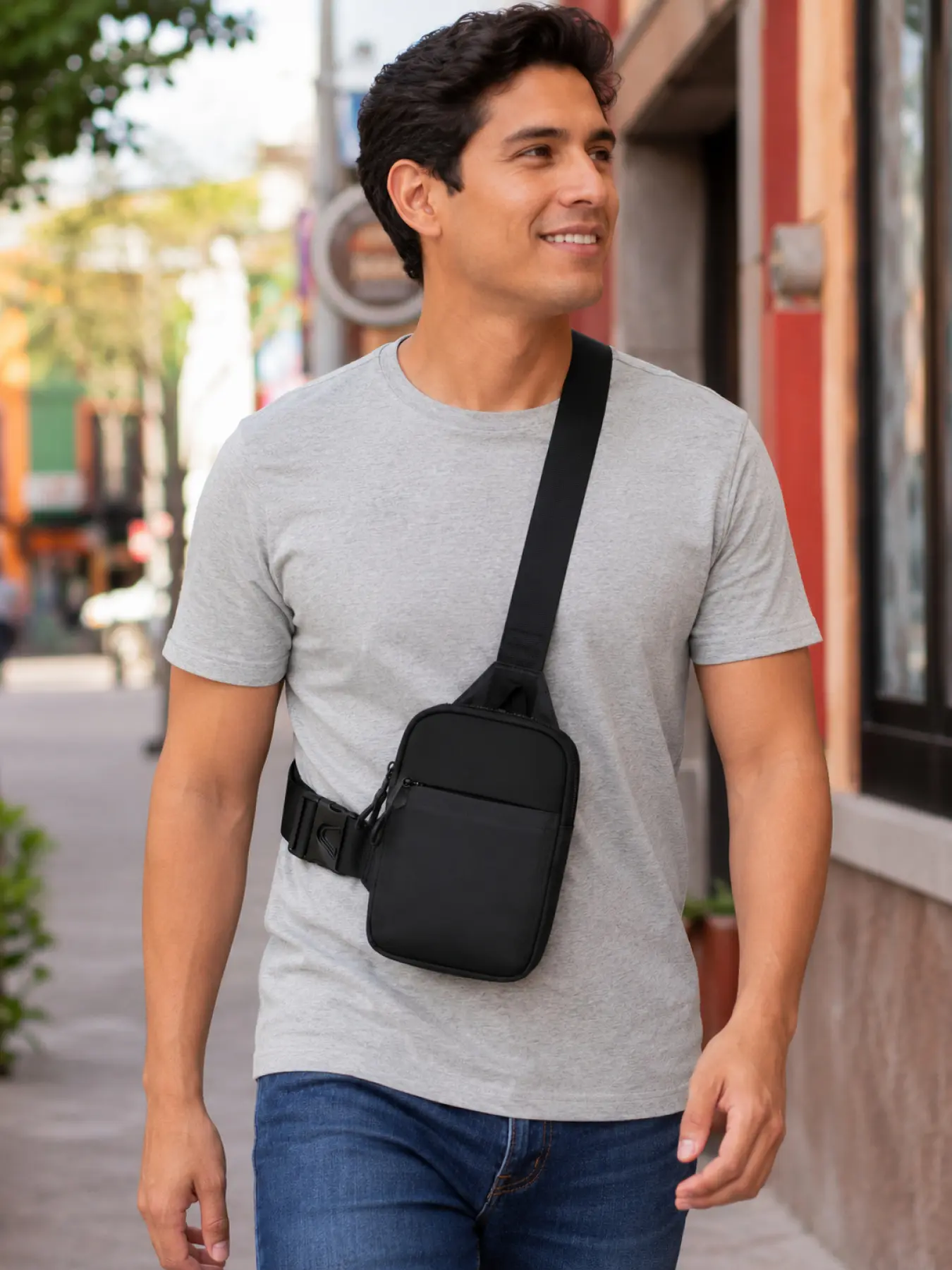 Mini Crossbody Sling Bag, Multifunctional Sling Bag for Men and Women, Water Resistant with Dual Pocket Design, Adjustable Shoulder Strap Fanny Pack, Waist Bag for Running, Travel and Daily Carry, Christmas Birthday Gift for Mom Girlfriend