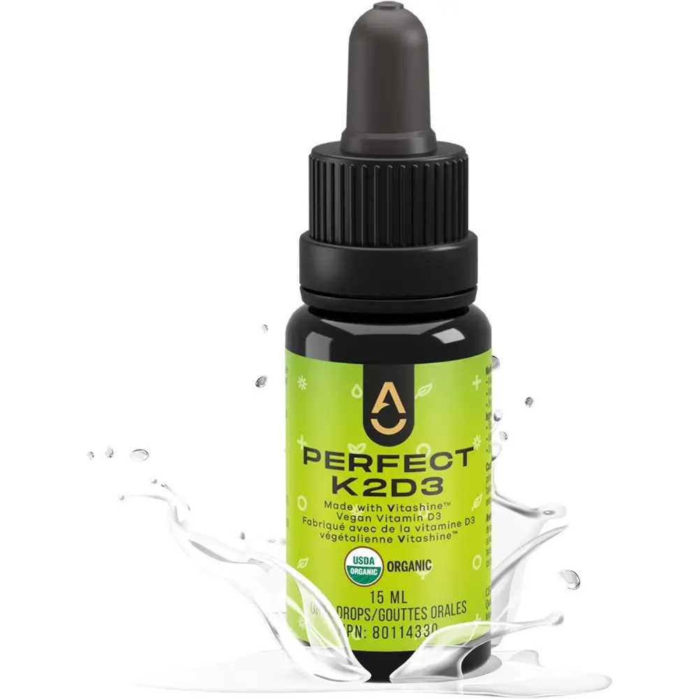 Activation Products Perfect K2D3 | Liquid Vitamins D3 and K2 for Bone Strength and Immune Support | 15 ml