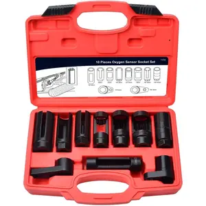 10 count  Sensor Socket Set, O2 Sensor Removal Kit, Oil  Sensor Socket Wrench Set 1/2" 3/8" Drives,  Thermal Oil  Sensor Removers