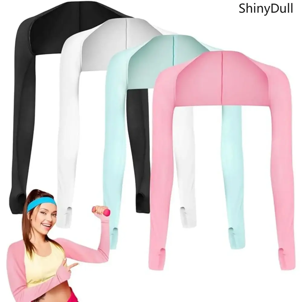 Women's Shawl Style Cooling Arm Covers, 4-Pack Stylish Ice Polyester with UPF 50+ Sun Protection for Outdoor Sports & Driving, Upper Arm Sleeve, Accessories For Women, Easy To Wash, Golf, Playing Tennis, Cooling Arm Sleeves, Garden Arm Sleeves