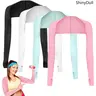 Women's Stylish Shawl-Style Cooling Arm Covers (Black, White, Grey, Blue) - 4-Pack Ice Polyester, UPF 50+, 62 cm, Breathable, UPF 50+, One Size Stretch Fit, Easy to Wash Sports & Outdoor Accessories for Golfing, Surfing, Cycling