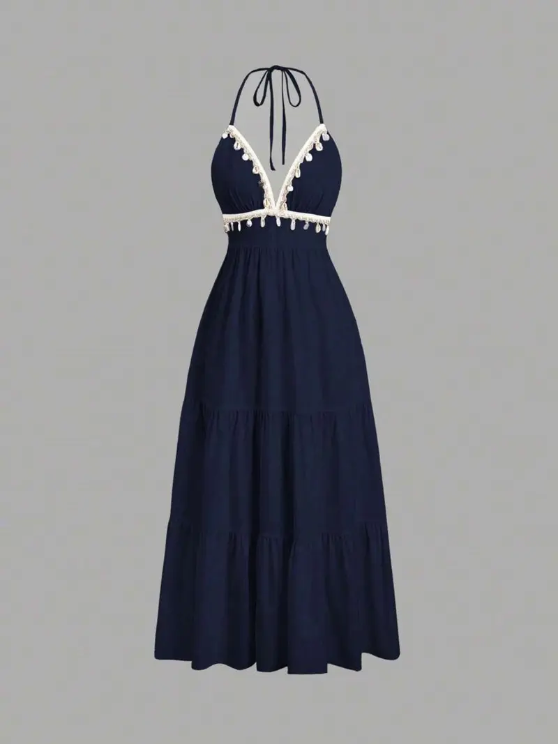 midi elegant halter dresses - TikTok Shop
