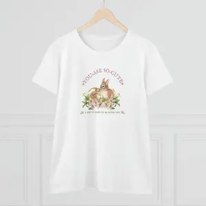 Cute Rabbit Comfort Colors Shirt, Trendy Coquette Clothing, Vintage Tee, Vanilla Girl, Cute Graphic Shirt, Vintage Cottagecore TShirt, Bunny Gift For Her
