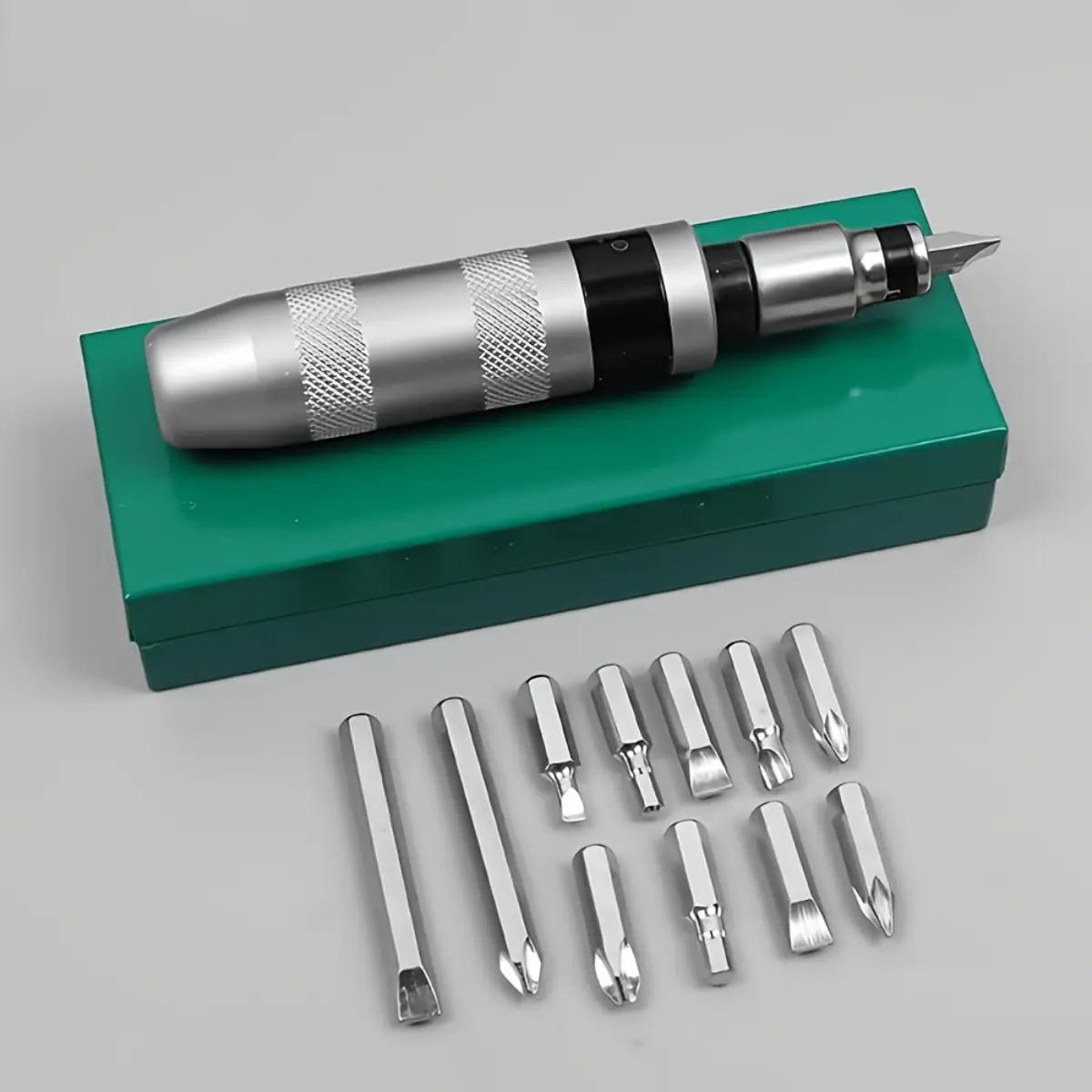 13PCS Multifunction Impact Screwdriver Set, Durable Metal Hex Head Vibration Driver and Removal Tool Kit for Home Repair, Automotive Work and DIY Installation