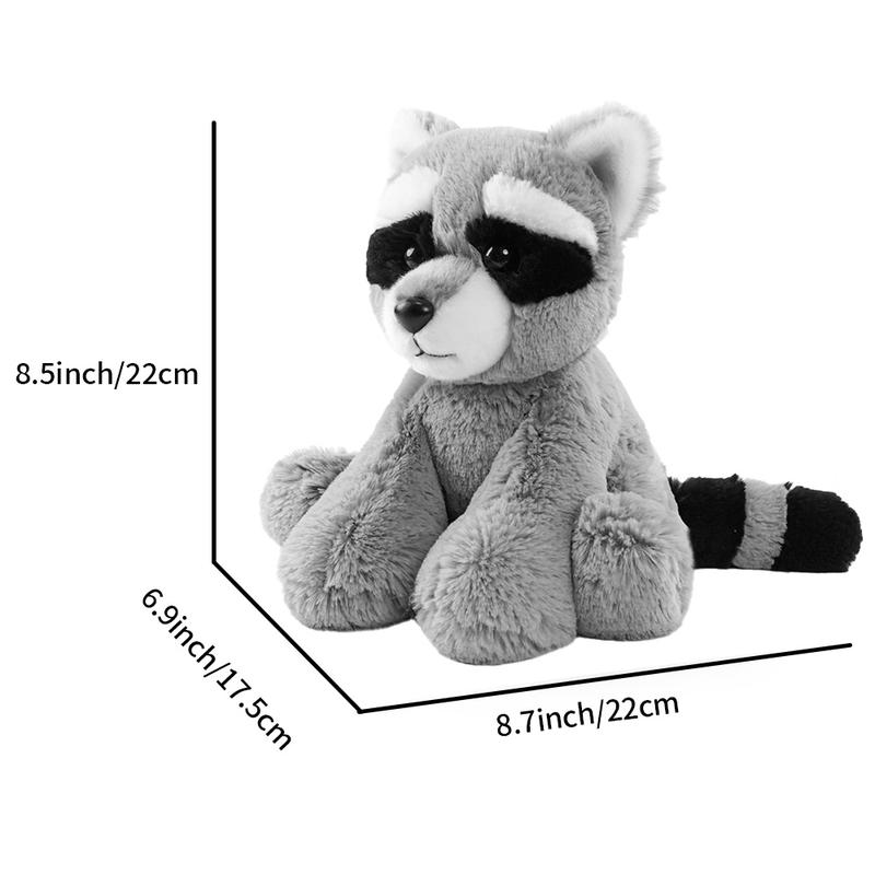 8.5-inch/22cm Sitting animal plush toy Golden Retriever, Reindeer, Lion, Pig, Sheep, Goat, Frog, Raccoon. Soft and fluffy, Perfect as gifts for children Types