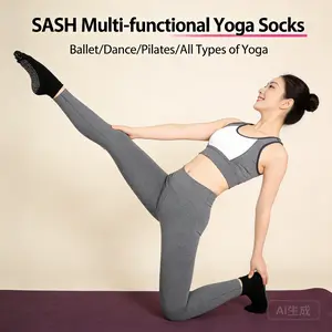 Non-Slip Yoga Socks for Women — Thin Short Five-Toe Socks, Professional Pilates Socks for Summer, Suitable for Fitness and Dance