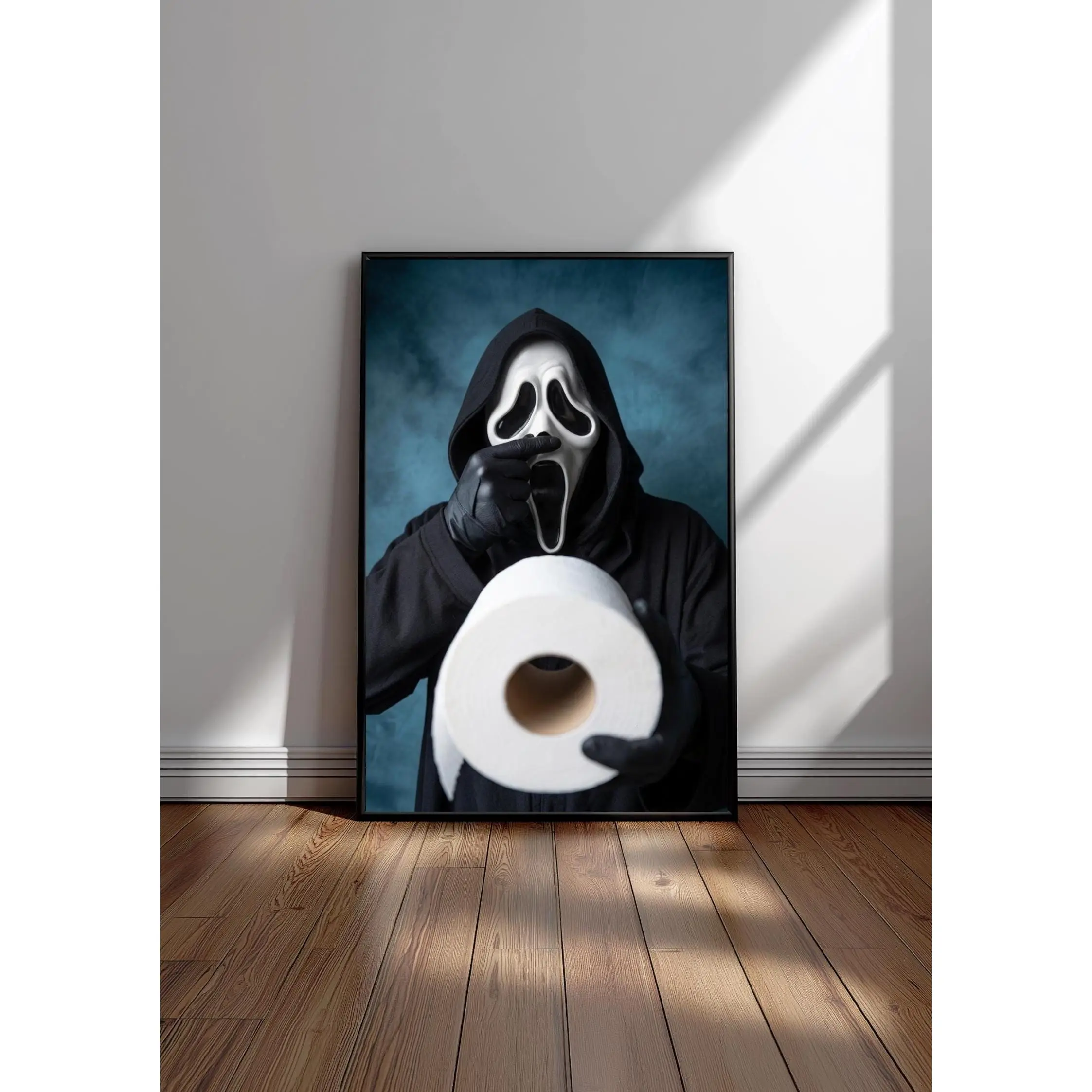 [SALE UP TO 40%] [Unframed] Funny Scream Bathroom Poster - Horror Movie Wall Art - Ghostface Wall Print - Toilet Poster - Funny Horror Gift - Halloween Art Print