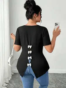 Plus Size Women's T-Shirt, Comfortable Loose Casual Fit, Perfect for Daily Wear Everyday, Stylish Ladies' Top, Ideal for All Seasons