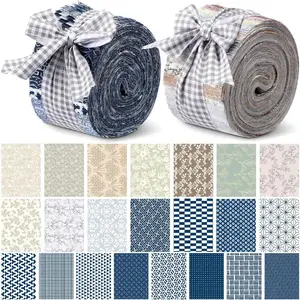 80 Pcs Floral Jelly Strips 2.55" Roll Quilting Bulk Precut Flower Cotton Bundles Strips Patchwork Roll for Sewing(Elegant Style)