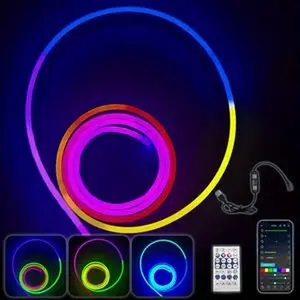 cob  strip RGB LED Neon Lights for Bedroom,6 Meter LED Strip Lights with Double Sided Tape,Apps/Remote Controls Waterproof DIY Lights Decorate Your Home Outdoor and Indoor