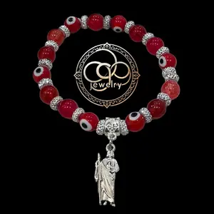 San Judas and ojo turco Esme bracelet