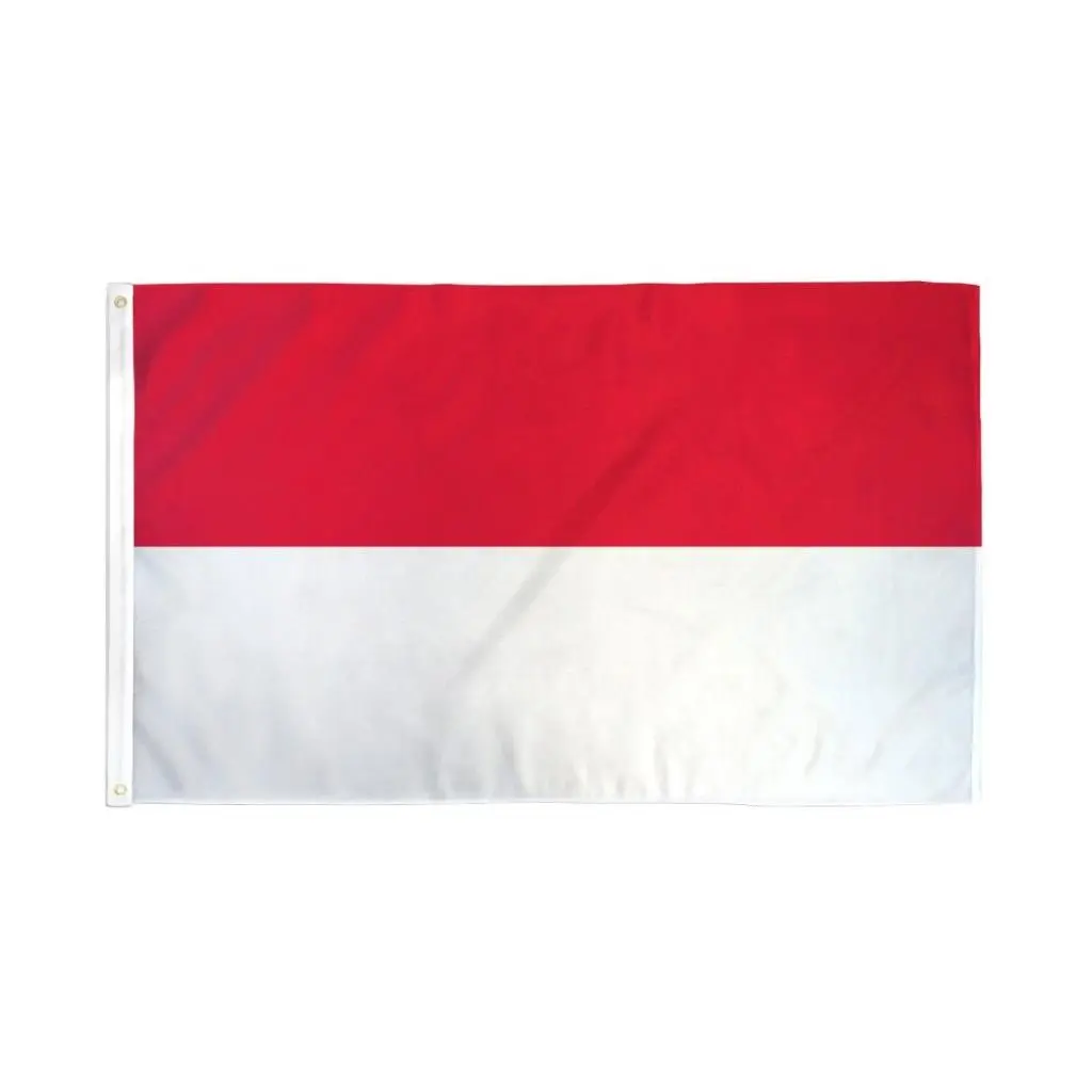 Monaco Flag Banner - 2x3ft Polyester Banner with Bold Colors, Dye-Subl Print, Double-Stitched Header Tape, All-Seasons Indoor Festive Home Party Backdrop Supply with Box