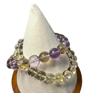 Aurora Crystal Bracelet – Amethyst, Citrine & Ametrine for Focus & Abundance by Maison Mystique Jewelry