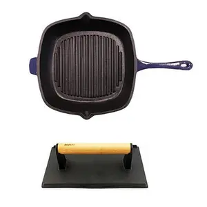BergHoff Cast Iron 18-10 Stainless Steel Grill Set 2-piece Purple