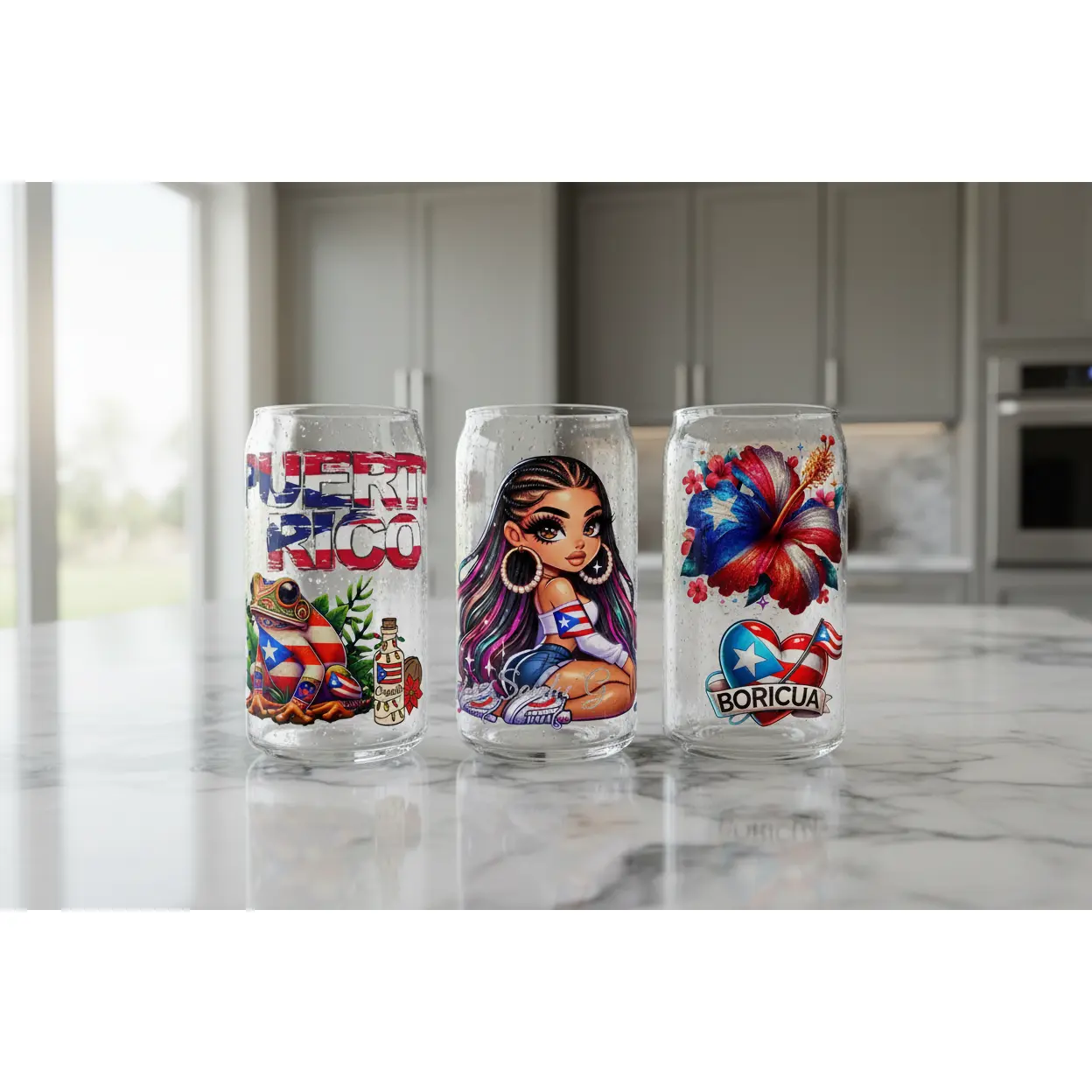 Puerto Rican Cutie - UVDTF Wrap for cups/hard surfaces sticker