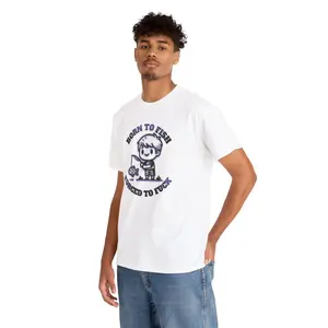 Born to Fish Tee - Men's Casual Cotton Streetwear Tshirt, Graphic Shirt, Fun and Expressive, Trendy Outfits, Stay Ahead of the