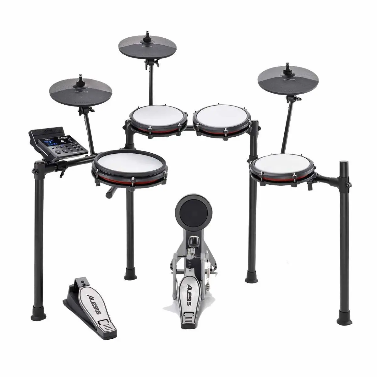 Alesis NITRO MAX KIT Eight-Piece Electronic Drum Kit with Mesh Heads and Bluetooth