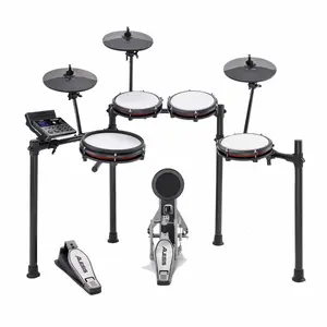 Alesis NITRO MAX KIT Eight-Piece Electronic Drum Kit with Mesh Heads and Bluetooth