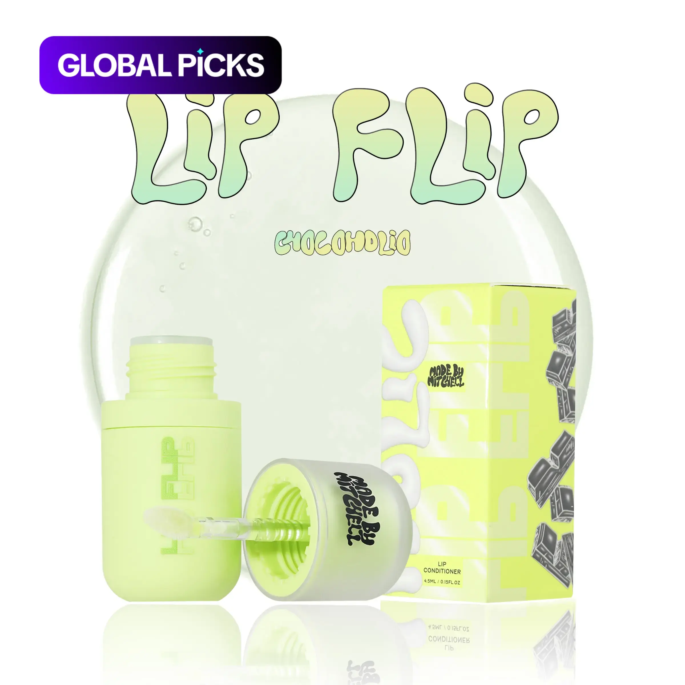 [Made by Mitchell] Lip Flip Conditioning Lip Oil, Moisturizing, Hydrating, Hydrate & Lip Care, Glossy Finish for Soft, Smooth Lips, Shiny Lip Oil #GLOBAL PICKS