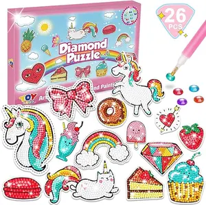 Gifts for girls 5D DIY Diamond Painting Stickers Kits for Kids and Adult Beginners, Stick - Shaped Paint Marked with Diamonds by Numbers, More Cute, Kids Gift