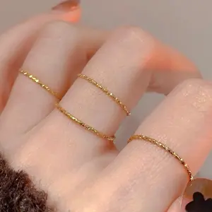 New fashion hot-selling new ring element ring stacking stacked female ring popular jewelry forefinger ring jewelry.