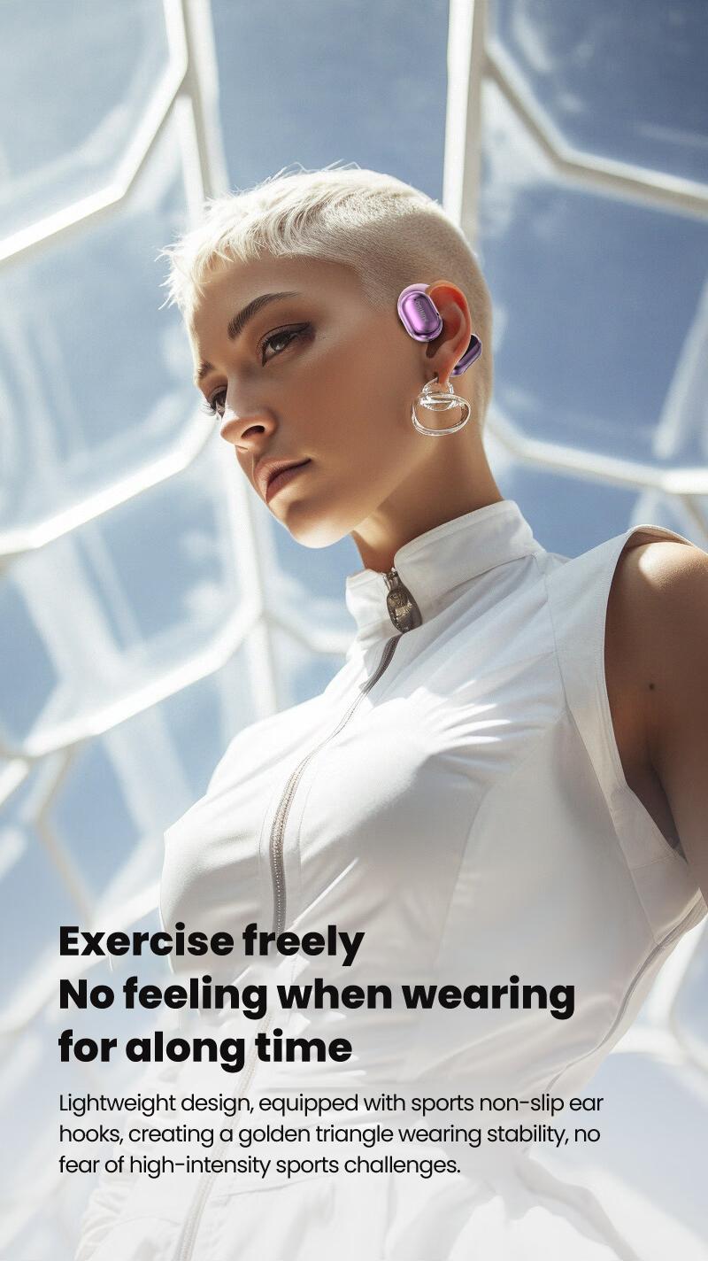 MINISO OWS True Wireless Bluetooth Headphones X39, Open Ear Earphones with MIC Earbuds with Charging Case, HiFi Sound for Sport Headsets,Free Lanyard