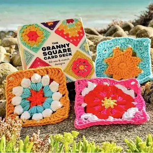 Granny Square Crochet Card Set 50 Unique Designs Beginner Friendly Knitting & Crochet Guide Perfect for Craft Enthusiasts Best Gift for Mom Christmas Gift Upgraded 2025