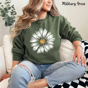 Daisy Flower  T-SHIRT / Sweatshirt  , Daisy Lover, Flower Unisex Womenswear Oversized Tops