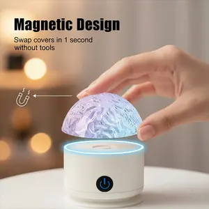 3-In-1 Aurora Ripple Water Ambient Light Projector, 16 Light Effects, Bedroom, Party,Adjustable Brightness and 360° Rotation, Soothing Aurora Ocean Wave Effect for Living Room Decor, LED Color Changing Light for Home Decoration