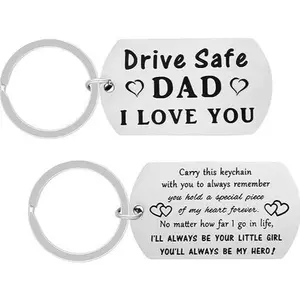 Drive Safe Keychain, Dad Gift, Keychain Gif