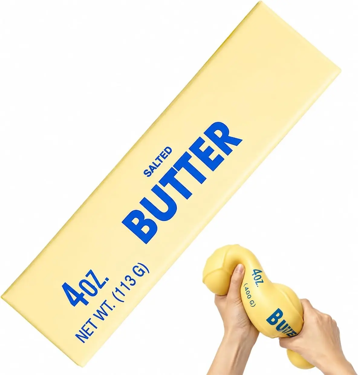 4oz Butter Squishy Realistic Butter Stick Squeeze Soft Fidget for Anxiety & Sensory Relief