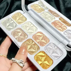 Highlighter Makeup Palette for Face Highlighters & Luminizers profesional  Shimmer Stick Glitter Contour Bronzer and Highlighter Palette