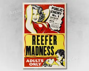 1950s "Reefer Madness" Vintage Marihuana Vintage Style Movie Poster