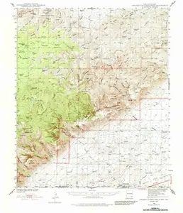 Carlsbad Caverns West New Mexico USGS Topographic Quadrangle Map, 1940, 1:62500