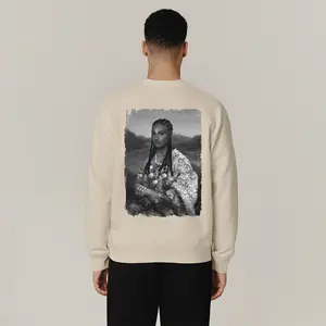 Men's Mama Lisa Monochrome Heavy Blend™ Sweatshirt Back Print