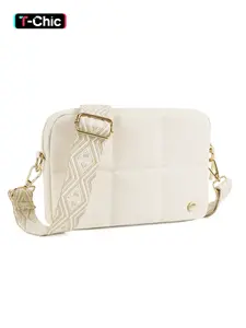 Women's Casual Quilted Design Crossbody Bag, Lightweight Puffer Shoulder Bag for Travel, Casual Trendy Versatile High-quality Daily Geometric Pattern Strap Commuting Bag, Puffy Shoulder Bag, Everyday Bag