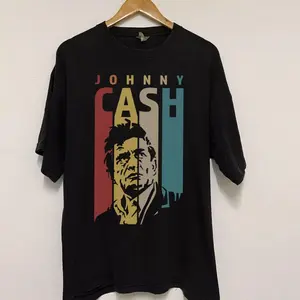 Johnny Cash Vintage T-Shirt, Johnny Cash Shirt, Music Retro Shirt Gift for Men and Women Clothing Cotton