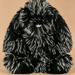 Fluffy Black Bunny Plush Toy, Ultra-Soft Long Hair Rabbit Stuffed Animal, Huggable Cuddly Bunny Doll, Perfect Gift for Kids and Plush Lovers, Cute Room Decor Companion, 51cm/20in tiktokshopspringglowup