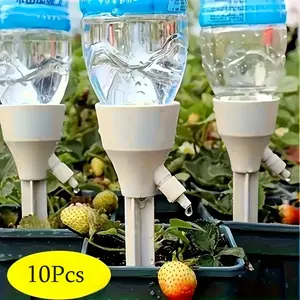 10pcs Automatic Plant Drip Irrigation Set, Automatic Plants Watering, Adjustable Water Flow, Indoor and Garden Plants, Battery-Free Efficient Potting System