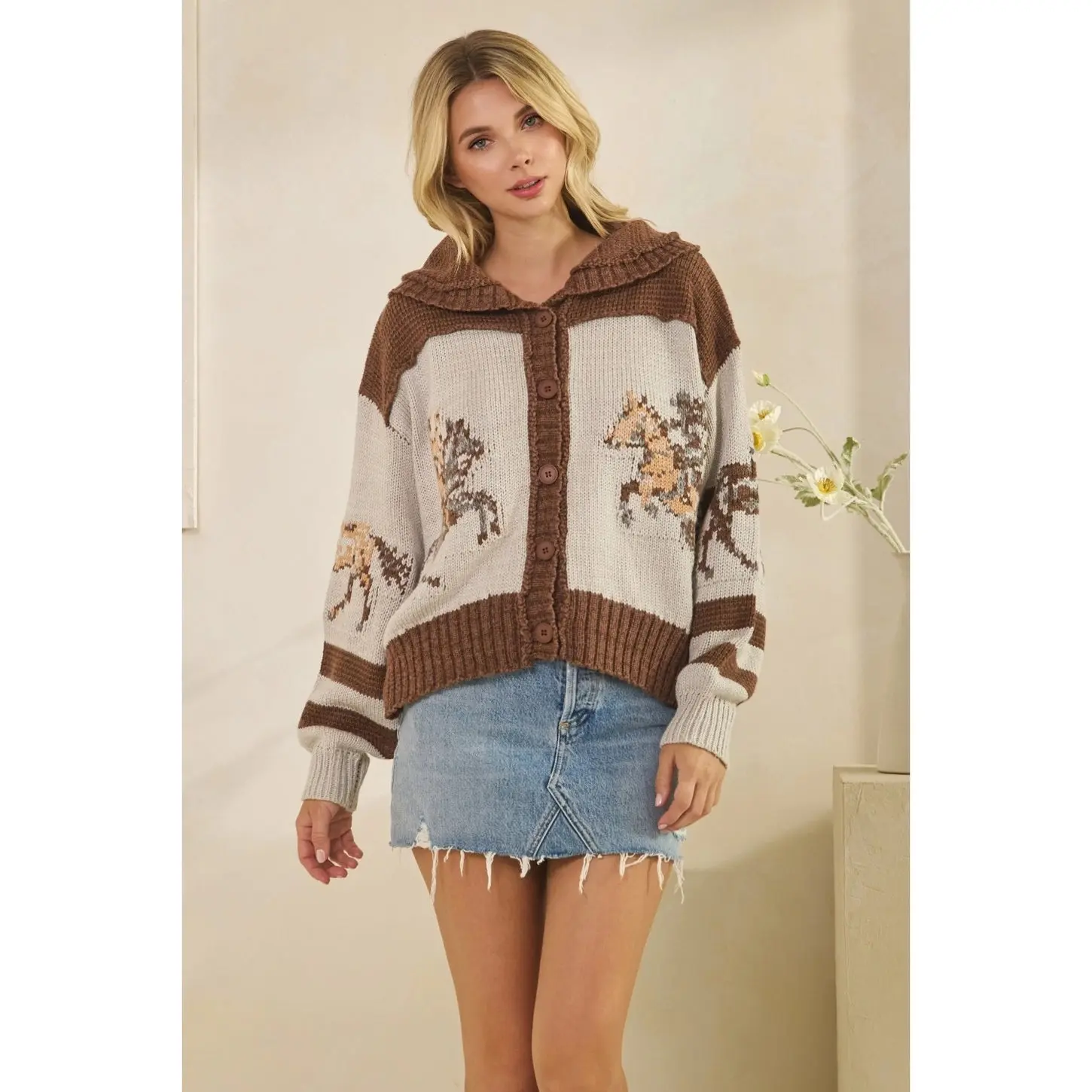 Horse Print Sweater