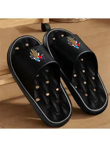 1pc Polo Sandals | Thick-Soled Hollow Out, Plus Size Unisex, Breathable Comfortable Skin-Friendly, Couple Style, Indoor Home, Outdoor Wear, Fit for Bathroom Beach Pool, Lightweight, Four Seasons Slippers, Can Be a Gift Choice