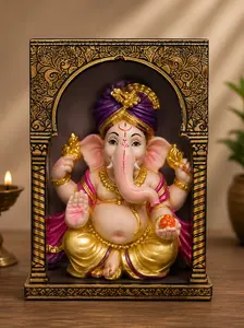 Hindu Ganesha Blessing Decoration - Sumukha Ganesha Idol Traditional Lord Ganesha - Spiritual Gifts for Friends | Religious Ornaments