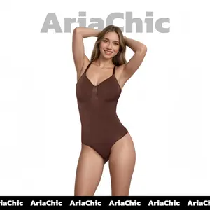[50% OFF] AriaChic Women's Seamless Shapewear Bodysuit - Tummy Control, Comfort Slimming Tank Top & Snatched Waist Body Suit
