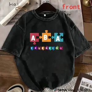 100% Cotton Washed ABA Therapist Tee – Perfect for Behavior Analysts & RBTs